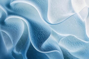 Poster - Intricate frosty patterns undulate like soft waves, showcasing the beauty of winter’s delicate artistry in icy formations. Generative AI