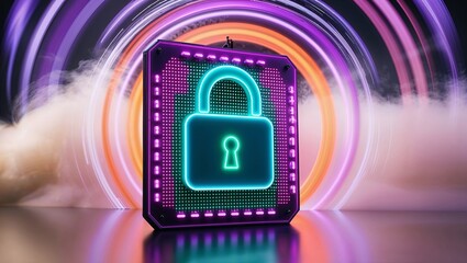 neon board with lock