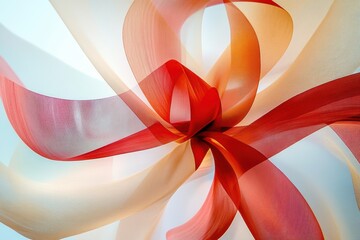 Aufkleber - Delicate ribbons and abstract shapes combine to create a festive representation of gift boxes, celebrating joy and special occasions. Generative AI