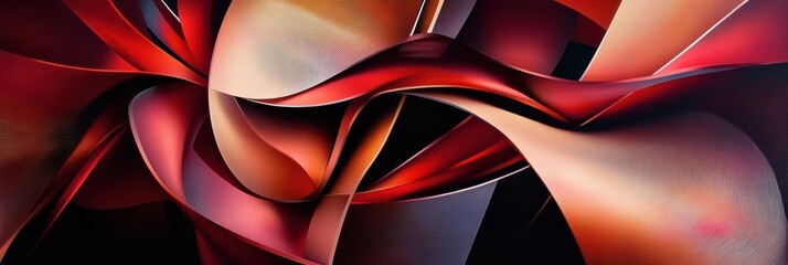 Aufkleber - Dynamic interplay of abstract shapes represents gift boxes, ribbons, and bows, creating a vibrant and festive mood perfect for celebrations. Generative AI