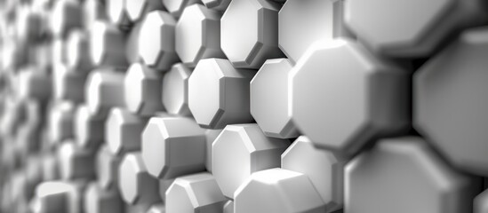 Wall Mural - abstract geometric pattern with white octagonal shapes.