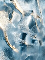 Sticker - Delicate, swirling patterns of frost create an intricate tapestry, showcasing the beauty and complexity of nature's icy designs. Generative AI