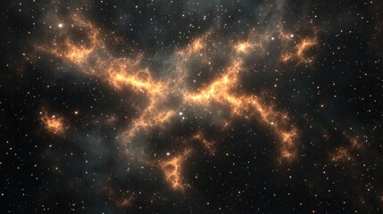Wall Mural - Nebula in outer space rendered as a 3D cartoon featuring gas and dust clouds
