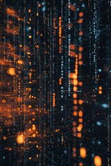 Wall Mural - an abstract digital background featuring binary code and ai algorithms, symbolizing modern technolog