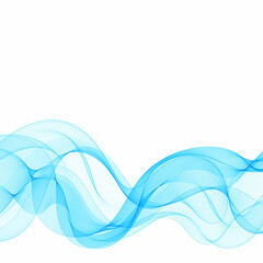 Canvas Print - abstract smooth color wave vector. curve flow blue motion illustration. smoke design. vector lines. 