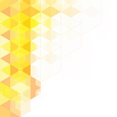 Wall Mural - Geometric shapes background. Colorful mosaic pattern. Yellow hexagons. Eps 10