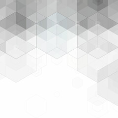 Wall Mural - Gray  hexagon abstract background. Geometric pattern. Eps 10