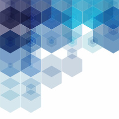 Wall Mural - Geometric background. Abstract background. Business vector. Design element. Blue hexagon. Eps 10