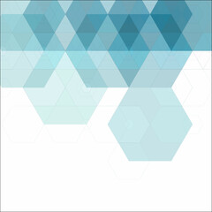 Wall Mural - abstract blue hexagons. background for presentation. eps 10