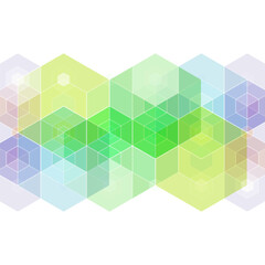 Wall Mural - Gradient with colored hexagons. vector background image. Eps 10