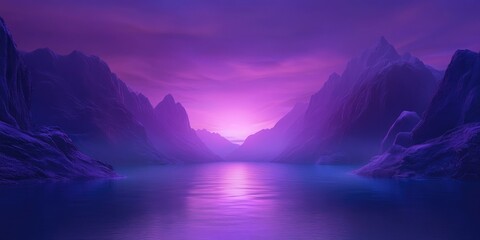  Scenic view of a tranquil lake surrounded by a picturesque gorge in a mountainous region, Tranquil lake in picturesque gorge with mountains