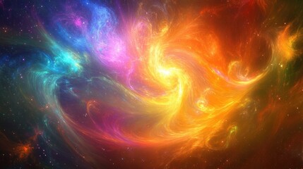 Wall Mural - Abstract cosmic backdrop with vibrant colors and swirling patterns evoking a sense of the vastness and mystery of the universe