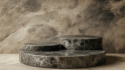 Wall Mural - abstract background for cosmetic product and packaging presentation showcasing a stone podium displa
