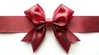 © Godam - Red ribbon bow tied neatly on a white background for decoration