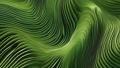 Wall Mural - organic abstract green lines forming a unique background design