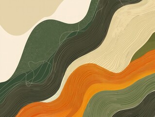 Wall Mural - organic lines in abstract wallpaper background design