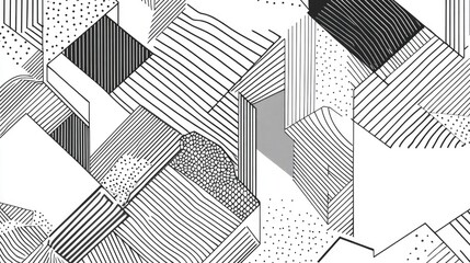 Geometric pattern featuring line art design