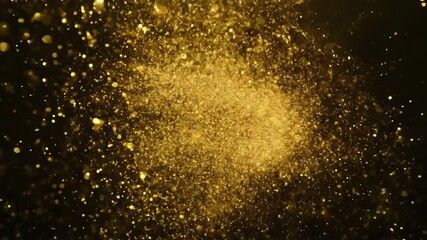 Wall Mural - Stunning Golden Particle Animation with Thank You Message