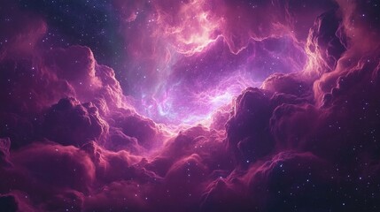 Wall Mural - Nebula in outer space rendered as a 3D cartoon featuring gas and dust clouds