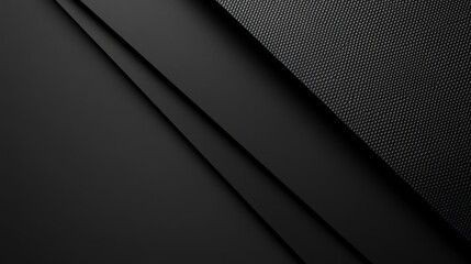 Wall Mural - sleek black matte background with a hint metallic texture