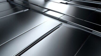 Wall Mural - sleek steel gray background wallpaper with a futuristic metallic finish