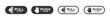 © Nkrumah - Pull and push to open vector illustrations. Pull and push to open vector icon