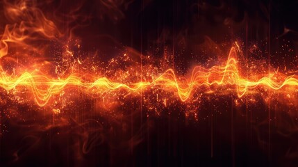 Wall Mural - Abstract Fire Wave Background