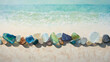 © Jackson Photography - Vibrant impressionist style painting of sea glass