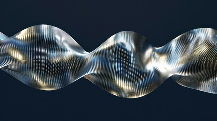 Poster - Abstract Metallic Wave