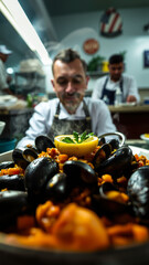 Poster - steamed mussels with lemon parsley