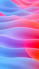 Wall Mural - curved gradients blue pink purple