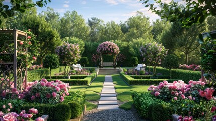 Poster - Serene Rose Garden