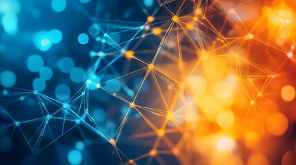 Wall Mural - global networking communication future technology background information chain