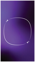 Wall Mural - purple gradient background with circular decorative frame with stars for template, presentation, wal