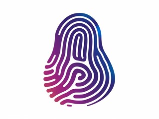 Colorful fingerprint design representing identity and security in digital technology. Generative AI