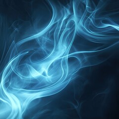 Sticker - mysterious blue smoke swirling elegantly against a dark background, creating a captivating atmospher