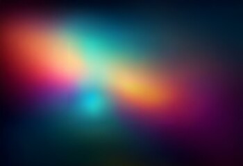 Leinwandbilder - Abstract blurry background with vibrant colors like red, yellow, blue, and purple.