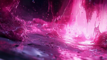 Wall Mural - abstract pink liquid texture: a surreal and dreamy art