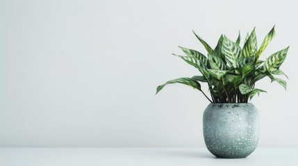 Modern indoor plant isolate on white background