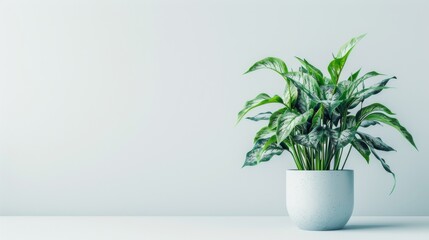 Modern indoor plant isolate on white background