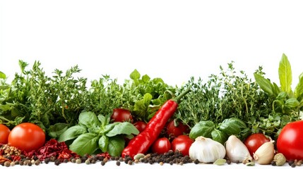 Vibrant Assortment of Fresh Vegetables and Herbs