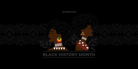 Black History Month Vector Template Design Illustration, African American History. can use for, landing page, template, ui, web, mobile app, poster, banner, flyer, background, vector illustration