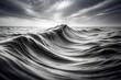 © Anulak - Abstract black and white wave background with distorted depth of field