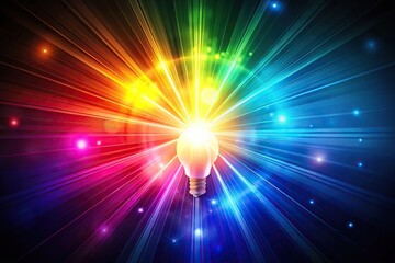 Wall Mural - Extreme close-up of brightly colored lights on dark background