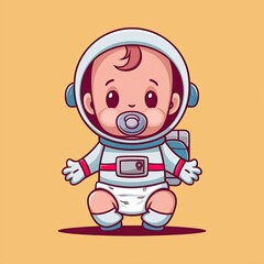 Canvas Print - baby with headphones