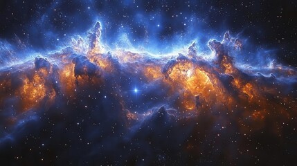 Wall Mural - vast universe filled with sparkling stars swirling galaxies vibrant nebulae and ethereal gas clouds 