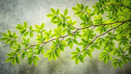 Green leave background with branches and tree texture