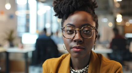 Aufkleber - An office worker with a unique personal style engages in tasks during a busy workday in a modern workspace