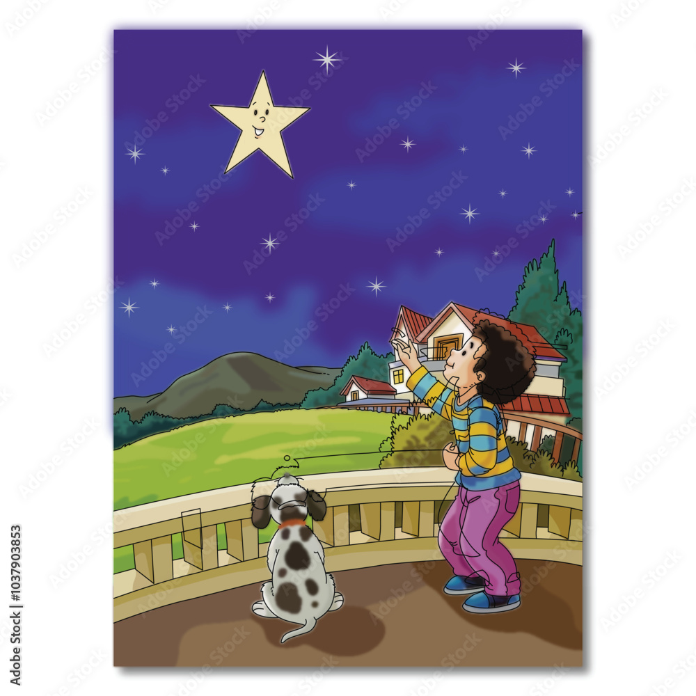 Wish Rhyming I wish nursery rhyme illustration Stock Vector | Adobe Stock