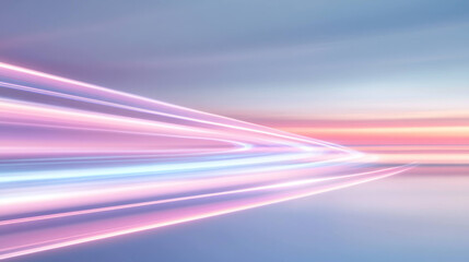 Poster - Ethereal scene of holographic neon colors blending seamlessly, creating mesmerizing visual effect. soft gradients evoke sense of tranquility and wonder